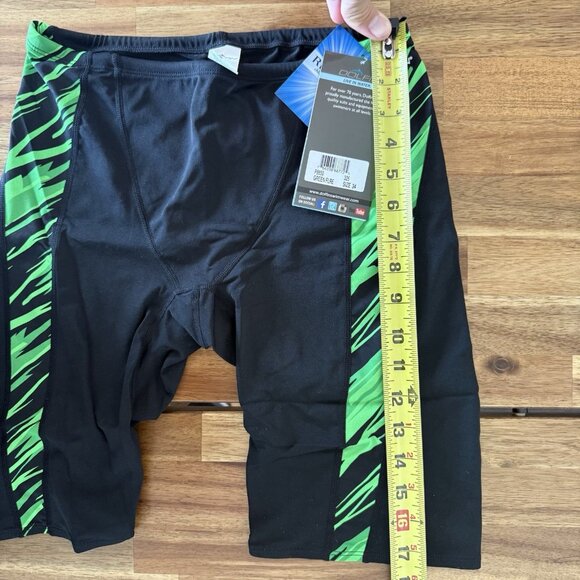 DOLFIN Men’s Jammer Shorts size 34 Training Swimming Pool Summer Black Green NWT - Picture 9 of 11